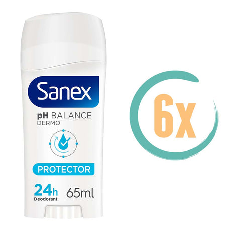 6x Sanex Dermo Protector Deostick 65ml, VoordeligInslaan.nl