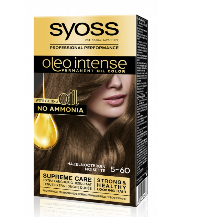 3x Syoss Color Oleo Intense 5-60 Hazelnootbruin Haarverf, VoordeligInslaan.nl