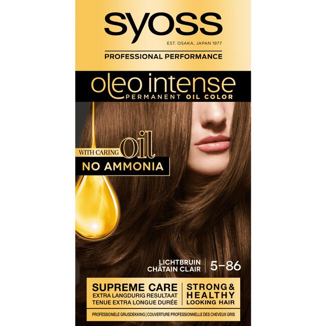 3x Syoss Oleo Intense 5-86 Lichtbruin Haarverf, VoordeligInslaan.nl