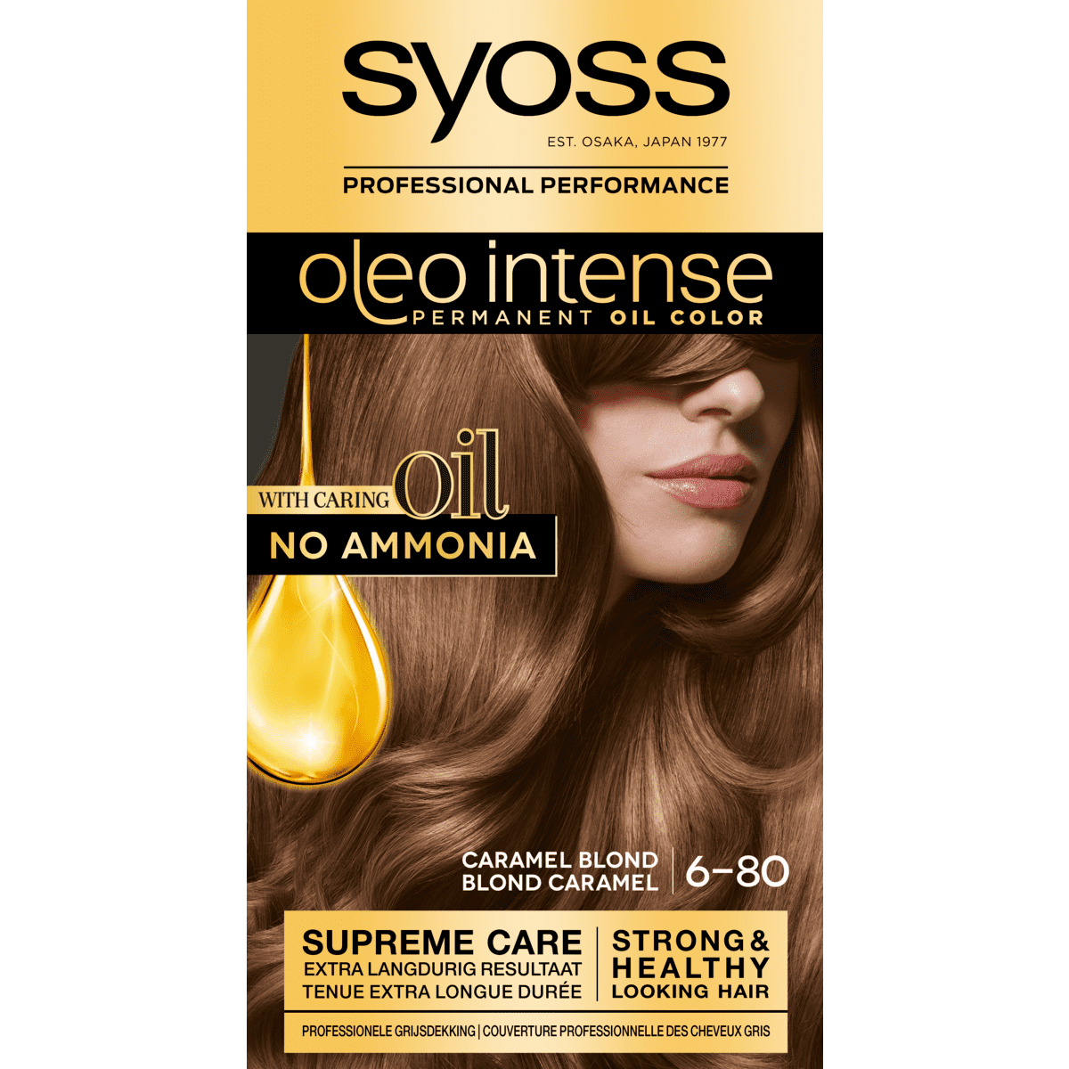 3x Syoss Oleo Intense 6-80 Caramel Blond Haarverf, VoordeligInslaan.nl