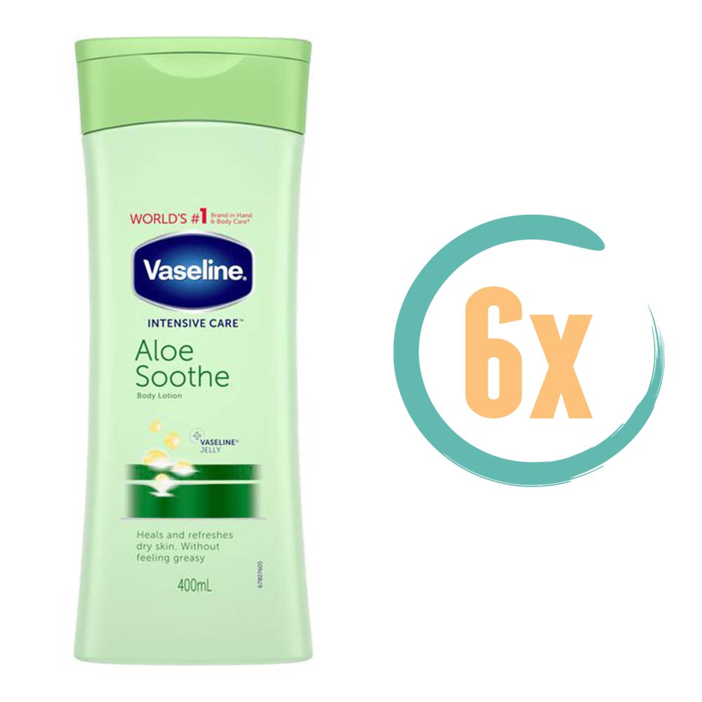 6x Vaseline Aloë Vera Bodylotion 400ml, VoordeligInslaan.nl